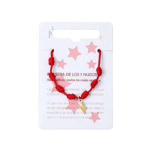 Seven Knot <b>Red</b> String <b>Bracelet</b> Stainless Steel Charm For Protection Fashion Jewelry Unisex Gift - Product Image 2