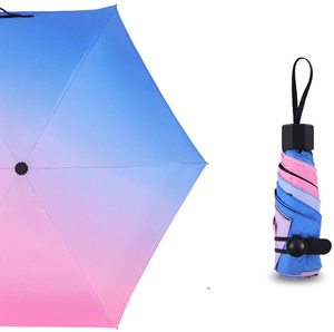 Super Mini parapluie de poche japonais à 5 volets pour la protection contre les ultraviolets du soleil et de la pluie d'été pour les jours ensoleillés - Product Image 3