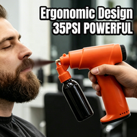 Pistolet pulvérisateur rechargeable professionnel pour salon de coiffure, anti-colmatage, 3 vitesses, pression 35 psi, capacité 60 ml, pour coloration capillaire et auto