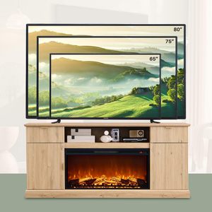 Soporte <span class=keywords><strong>de</strong></span> TV Moderno IFGET con <span class=keywords><strong>Chimenea</strong></span> Eléctrica <span class=keywords><strong>de</strong></span> <span class=keywords><strong>Madera</strong></span> Acanalado <span class=keywords><strong>de</strong></span> 36 Pulgadas, <span class=keywords><strong>Chimenea</strong></span> Eléctrica <span class=keywords><strong>para</strong></span> TV <span class=keywords><strong>de</strong></span> 80 Pulgadas, 31 Pulgadas <span class=keywords><strong>de</strong></span> Alto, 2 Cajones, Estante Ajustable, Control Remoto, <span class=keywords><strong>para</strong></span> Sala <span class=keywords><strong>de</strong></span> Estar - Product Image 4
