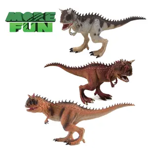 OEM ODM Mainan Dinosaurus Plastik PVC Mainan Carnotaurus Figur Dinosaurus Ramah Lingkungan Realistis dengan Rahang Bergerak