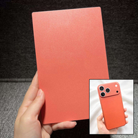 FONLYU Films de protection arrière en cuir uni semi-transparents 190*120mm pour la décoration de téléphones, autocollants pour machine de découpe illimitée