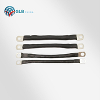 Bande de liaison tressée en cuivre étamé de 25 mm, haute intensité, isolée en PVC flexible, 220 V, avec plaque multi-trous