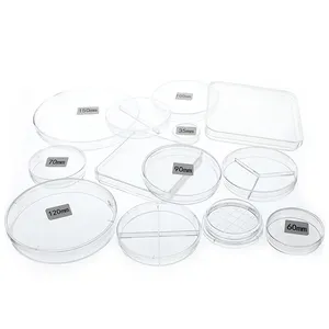 3 개의 방을 가진 핫 세일 의 다른 크기 처분할 수 있는 플라스틱 Petri 접시