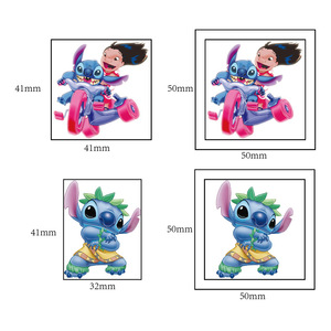 Nouvel autocollant de tatouage de transfert de personnage de dessin animé 5x5cm pour filles mignonnes, autocollant imperméable pour décoration de fête d'anniversaire - Product Image 4