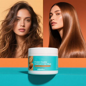 Mascarilla capilar con aceite de argán marroquí de etiqueta privada, tratamiento suavizante de reparación profunda para cabello seco y dañado - Product Image 2