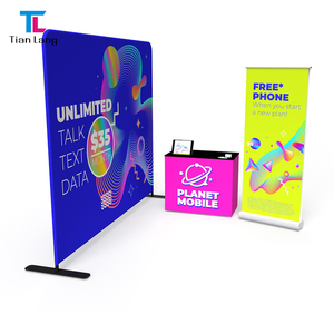 TianLang Portable 3D Pop-up Displays Stand Easy Install Fabric Photo Booth Telón de fondo para ferias comerciales - Product Image 1