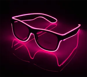 Kacamata Led Logo kustom teraktivasi suara kacamata Led menyala panas