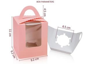 Groothandel Op Maat Kerst Draagbare Vouw Cadeau Snoep Papier Nieuwjaar Geschenkverpakking Papier 1 Gat Cupcake Dozen - Product Image 5