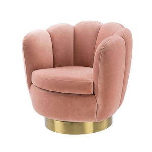 लिविंग रूम सिंगल सोफा बुटीकल कपड़े एक्सेंट लाउंज अवकाश रोटेटेबल सोफा आर्मचेयर - Product Image 1