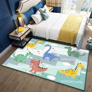 <span class=keywords><strong>Tapis</strong></span> de jeu pour garçon, motif forêt et dinosaures, en polyester, pour la maison, les pique-niques et le camping - Technique touffetée - Product Image 4