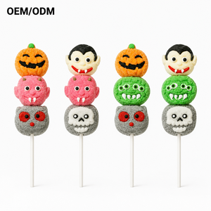 Bonbons gélifiés multicolores personnalisés pour Halloween, saveur barbe à papa, Halal, en gros, formes momie et sorcière, aérés, en boîte, en vrac, marque privée - Product Image 3