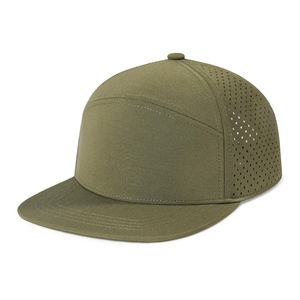 Promotional Outdoor Sporty Solid <b>Men</b> <b>Flat</b> Brim Adjustable Performance Cotton Twill Common Laser Perforated Baseball <b>Cap</b> - Product Image 2