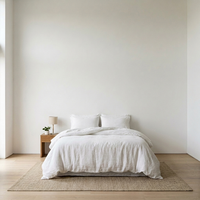 Parure de lit de luxe en lin pur 100 % lin, 175 GSM, tissée, délavée à la pierre, douce, écologique, 300 fils au pouce carré, qualité Texas King Size