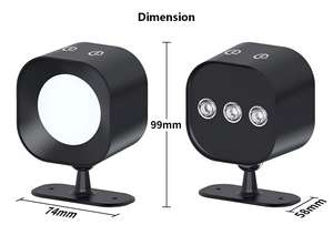 Appliques murales LED RGB rechargeables à piles, 3 températures de couleur, à intensité variable, commande tactile, design moderne pour salon et chambre à coucher - Product Image 5