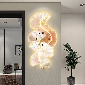 Vente directe d'usine d'horloges murales LED en acrylique, nature morte, <span class=keywords><strong>aquarelle</strong></span>, pour l'art mural décoratif - Product Image 1