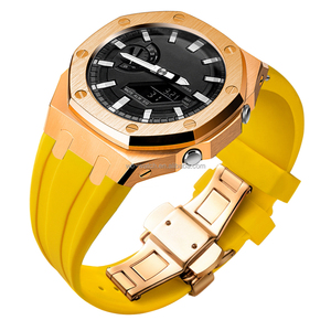 Boîtier de montre en acier inoxydable tendance, kit de modification Casiaok Ga2100, bracelet et lunette métalliques pour pièces de modification G <span class=keywords><strong>Oak</strong></span> Shock - Product Image 1