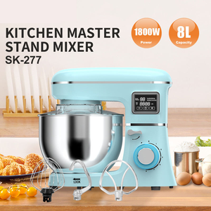 เครื่องปั่นอเนกประสงค์ขนาด 8 ลิตร สำหรับใช้ในครัวเรือน โถสแตนเลส มอเตอร์ทองแดงแท้ สำหรับทำเบเกอรี่ เค้ก และนวดแป้งแบบเกลียว - Product Image 4