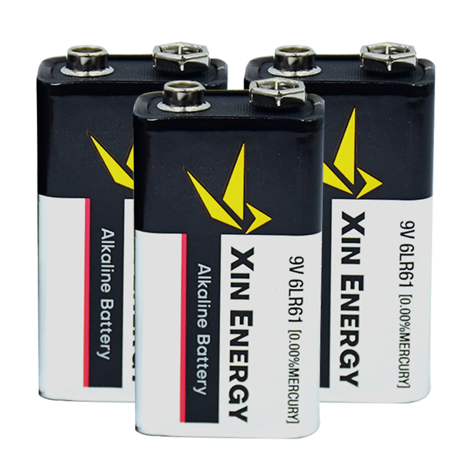 Wholesale 9V Battery 6LR61 Alkaline Battery Hot Selling with OEM Custom Logo Design