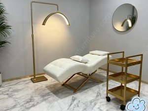 Feng Sheng Nueva cama de belleza Masaje de aire Belleza Cama facial Masaje de pestañas Cama facial Salón de belleza cosmético - Product Image 5