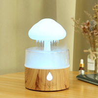 Humidificador de Aire con Aromaterapia y 7 Colores de Luz, Efecto de Lluvia, Vapor Frío, para Hogar, Hotel y Auto