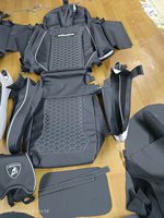 Housse de siège de voiture universelle en PVC noir et rouge, imperméable, en cuir PU, ensemble complet pour Lamborghini, housse de protection