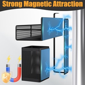Paquete de 6 estantes de almacenamiento magnéticos de <span class=keywords><strong>metal</strong></span> organizador de cocina soporte de papel estante de especias magnético para refrigerador - Product Image 3