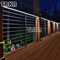 Éclairage LED Avec Rampe en Bois