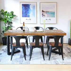 <span class=keywords><strong>Tavolo</strong></span> da Pranzo di Lusso King Size Rettangolare in Legno con Set da <span class=keywords><strong>6</strong></span> <span class=keywords><strong>Posti</strong></span> e 8 Sedie per Ristorante, <span class=keywords><strong>Tavolo</strong></span> da Pranzo di Lusso in Legno con Sedia - Product Image 3