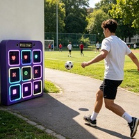 Machine de jeu d'amusement de football pour stand de carnaval, jeu de société de football électrique avec éclairage LED, défi interactif de tir et d'entraînement