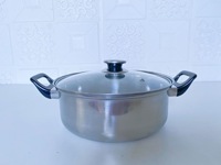 Ensemble de 12 ustensiles de cuisine, vente directe d'usine, casseroles et poêles avec bouilloire, poignée noire, ensemble de casseroles en acier inoxydable