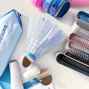 ลูกแบดมินตัน Los Stock แบบขนตรง คอมโพสิตคอร์ก สำหรับฝึกซ้อมระดับมืออาชีพ บรรจุในหลอดเดี่ยว ทนทาน - Product Image 1