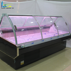 Vitrina Refrigerada de Vidrio Transparente con 3 Puertas de <span class=keywords><strong>Acero</strong></span> <span class=keywords><strong>Inoxidable</strong></span> para Carnes y Charcutería, Ideal para Uso <span class=keywords><strong>en</strong></span> Restaurantes y Fruterías, con Ventilación por Aire Forzado - Product Image 3