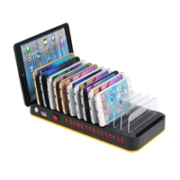 Soporte de teléfono público de 100W, cargador de teléfono móvil de escritorio Usb DE CARGA RÁPIDA, estación de carga Usb de 15 puertos múltiples para múltiples dispositivos