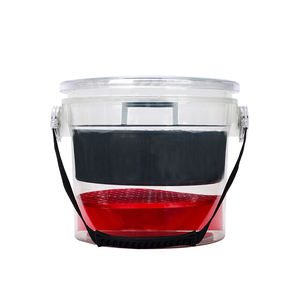 Seau en plastique de lavage portable de lavage de <span class=keywords><strong>voiture</strong></span> transparent épais professionnel avec chariot de <span class=keywords><strong>roue</strong></span> à 360 degrés avec poignée avec piège à grain - Product Image 5