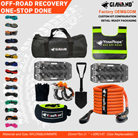 GIAHAND Kit de récupération cinétique 8 pièces 25mm 9m 14T avec planches de traction tout-terrain et manilles souples pour 4x4 tout-terrain