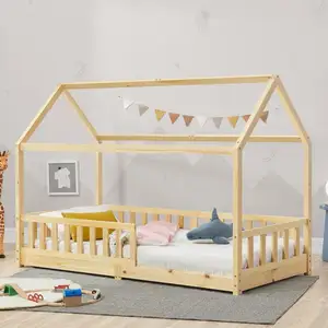 Modern Design Wooden Kids Bed Bedroom Furniture House Shaped Children's Bed Baby's Crib