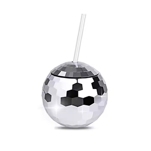 Gobelet <span class=keywords><strong>Disco</strong></span> Ball de 20 OZ avec couvercle et paille – Tasse à boisson fantaisie personnalisable pour fête – Gobelet <span class=keywords><strong>Disco</strong></span> Ball en plastique - Product Image 2