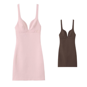 Nuevo Vestido Mini Elástico con Lazo Estilo Europeo y Americano para Mujer - Product Image 1