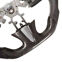 Volant sport en cuir perforé à 3 branches antidérapant en fibre de carbone pour Infiniti Q50/Q50S 2016-2017 G35/G37/Q60/EX35