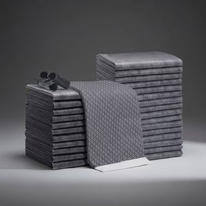 Tapis de toilette pour animaux de compagnie, coussinets absorbants pour chiots, tapis d'apprentissage pour chiens au charbon de bois noir avec autocollants adhésifs - Product Image 6