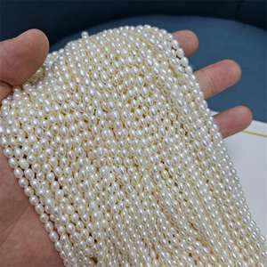 4-4.5/4.5-5 मिमी अकोया मोती बाजरा हार हार अर्ध-तैयार श्रृंखला महिलाओं के ड्रॉप आकार - Product Image 2