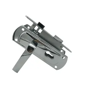 Simplex bedroom Iron Plate Aluminum Mortise Door lock handle set