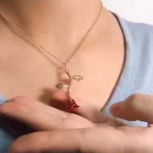 Collares con Colgante de Rosa para Mujer - Estilo Estético para Adolescentes, Joyería Preppy - Collares Delicados para Mujer - Collares de Moda - Product Image 5