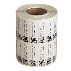Custom <strong>Strong</strong> Self <strong>Adhesive</strong> Clear Security Tamper Resistant Unique PET <strong>Vinyl</strong> Water Proof QR Code <strong>Sticker</strong> - Product Image 2