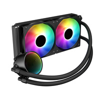 AGB 240mm Refroidisseur d'eau pour ordinateur de jeu Refroidisseur liquide CPU Boîtier de jeu Ventilateur de refroidissement par eau 240mm