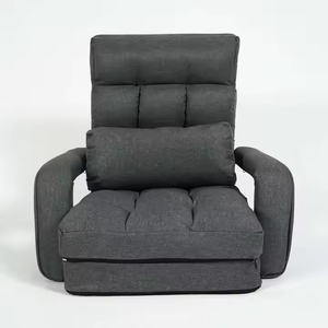 Indoor chaise longue bank, opvouwbare relaxfauteuil, ligbed met armleuningen en een kussen - Product Image 6