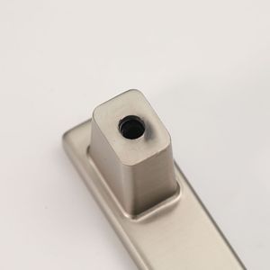 Furniture Handle Rectangle Zinc Alloy Minimalist Cabinet Drawer Pull Silver <b>Black</b> Color Block Durable - Product Image 3