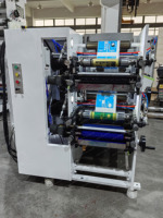 Máquina de Impresión Flexográfica Automática de 2 Colores, PLC, Rollo a Rollo, para Película PET, Papel, PVC, Etiquetas Adhesivas, Troquelado Rotatorio