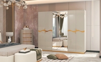 Nouvelle arrivée Ensemble de meubles de chambre à coucher Lit king-size de luxe Armoire Ensembles de chambre à coucher en MDF Meubles de maison Ensemble de chambre à coucher